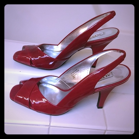 Alfani Shoes - Alfani Kennedy slingback heel sandals red 8 NEW